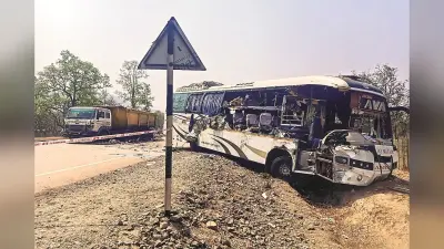 भुवनेश्वर से राउरकेला आ रही बस और हाइवा में जोरदार टक्कर, तीन की मौत, 18 से अधिक यात्री घायल