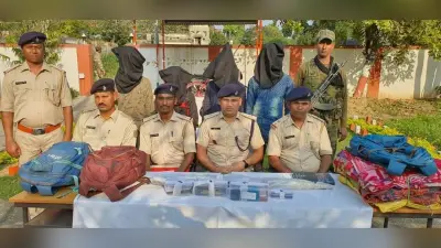 पुलिस ने हथियार के साथ नक्सलियों को किया गिरफ्तार