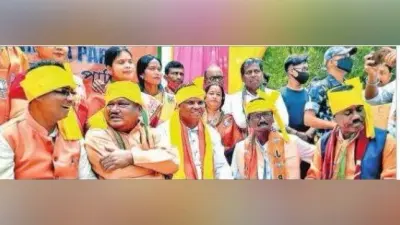 Bengal Election 2021: भाजपा प्रत्याशी के समर्थन में बानरहाट पहुंची बिरसा मुंडा-सिद्धू कानू स्वाभिमान यात्रा