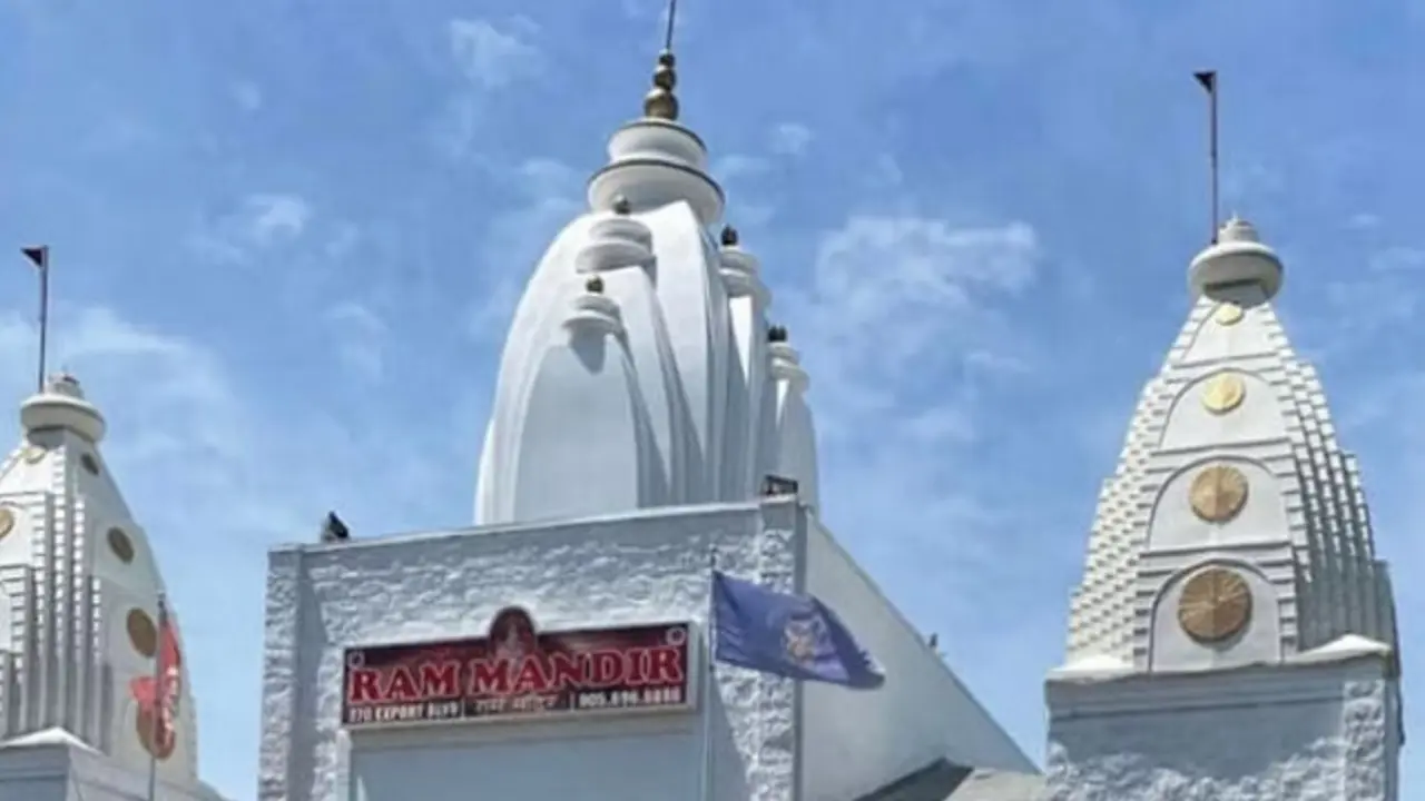 कनाडा में राम मंदिर की दीवारों पर लिखे गए भारत विरोधी नारे, एक साल में चौथी ऐसी घटना