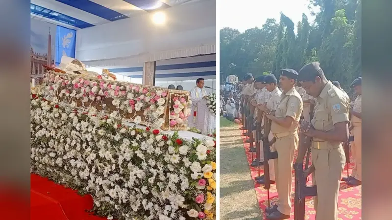 अंतिम संस्कार से पहले कार्डिनल तेलेस्फोर पी टोप्पो को दिया गया राजकीय सम्मान, देखें अंतिम क्षण के PHOTOS