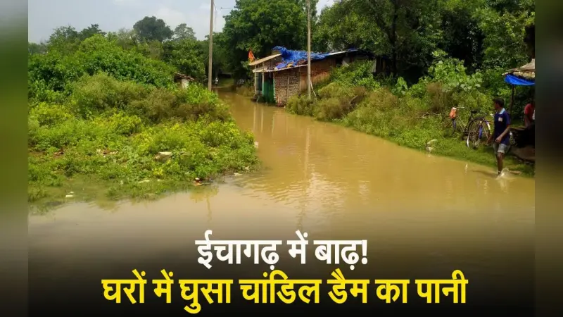 VIDEO: चांडिल डैम का बढ़ा जलस्तर, ईचागढ़ के गांवों में घुसने लगा पानी