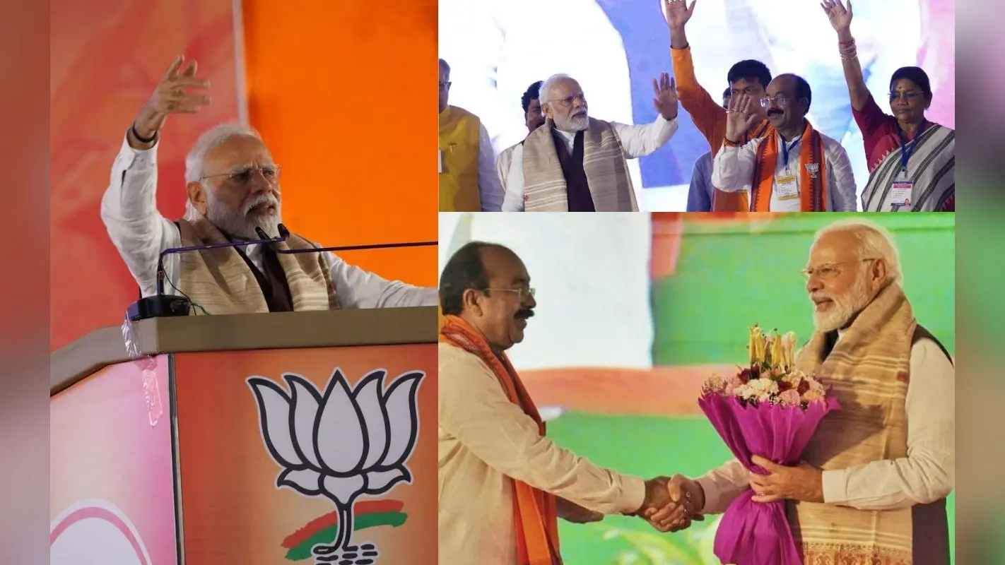 PHOTO: विजय शंखनाद रैली में गरजे पीएम मोदी, कहा- छत्तीसगढ़ की खनिज संपदा को कांग्रेस का एटीएम बना दिया