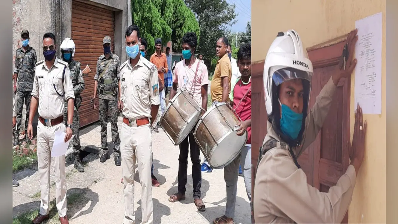 चितरपुर हत्या मामले में डीएसपी ने ढोल बजवा कर आरोपी के घर में चिपकाया नोटिस, सरेंडर नहीं करने पर होगी कुर्की जब्ती