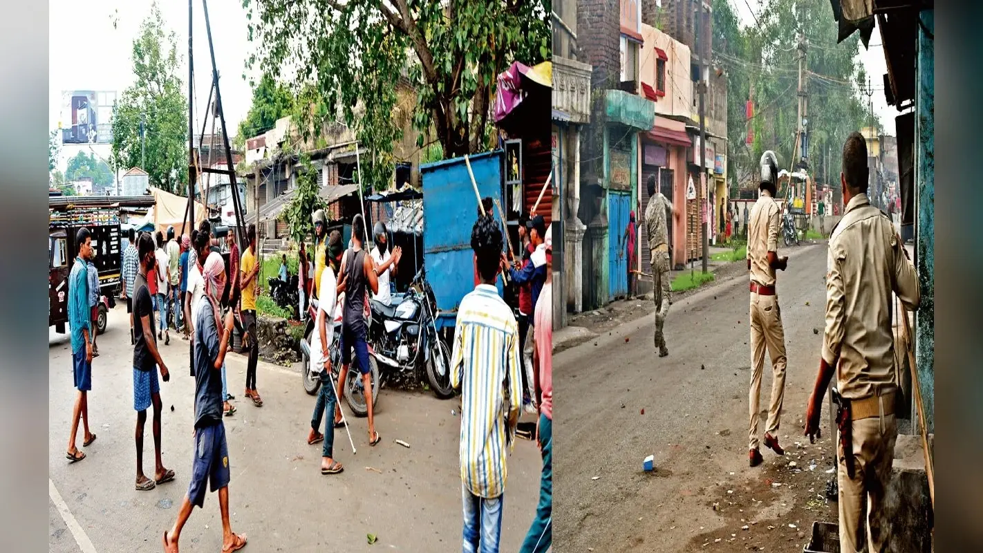 झरिया में धनंजय हत्याकांड के आरोपियों की गिरफ्तारी नहीं होने से भड़के लोग, पत्थरबाजी, वाहनों में की तोड़फोड़