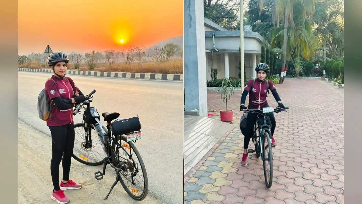 महिलाओं का डर भगाने के लिए साइकिल से देश भ्रमण पर निकली आशा पहुंची रांची