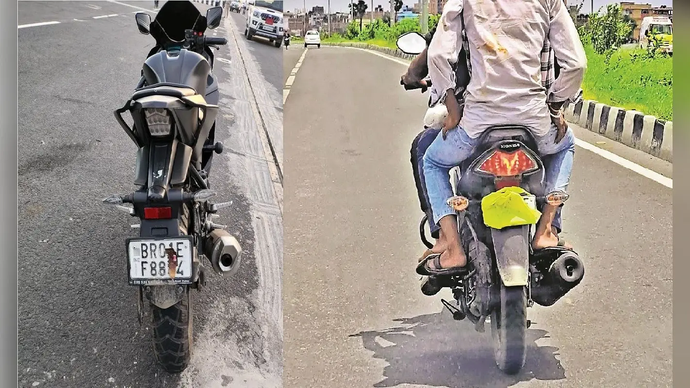 पटना में सीसीटीवी कैमरों से बचने के लिए बाइक राइडर्स का नया जुगाड़, वाहनों के नंबरों से कर रहे छेड़छाड़