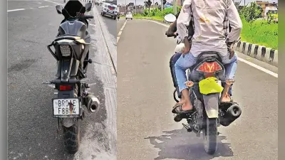 पटना में सीसीटीवी कैमरों से बचने के लिए बाइक राइडर्स का नया जुगाड़, वाहनों के नंबरों से कर रहे छेड़छाड़