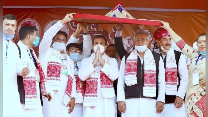असम में कांग्रेस नेता राहुल गांधी बोले, हम दो-हमारे दो की सरकार सुन लो, CAA कभी नहीं होगा