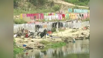 लॉकडाउन में खत्म हुआ धोबी घाट का सूनापन, लेकिन संक्रमण के भय से जारी है धोबियों की मुश्किलें