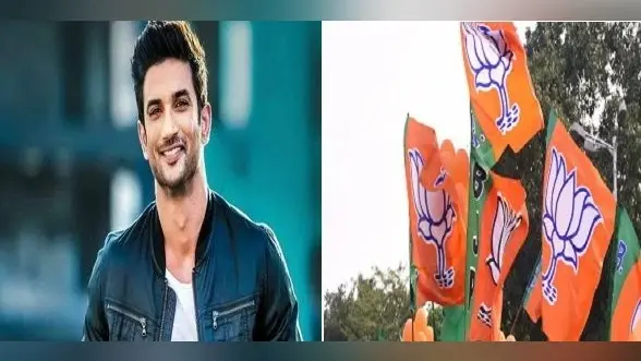 सुशांत सिंह राजपूत के चेहरे वाले स्टीकर और मास्क के साथ जनता के बीच भाजपा, तैयार किया यह स्लोगन…