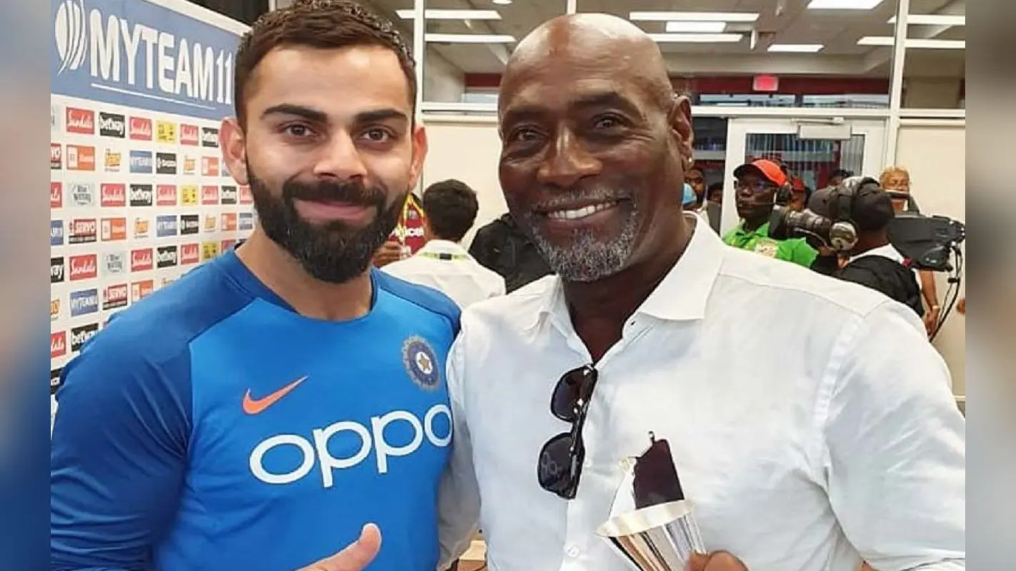 IND vs WI: जब अपने आइकन विवियन रिचर्ड्स से मिले Virat Kohli, कैसा था उनका रिएक्शन जानिए यहां
