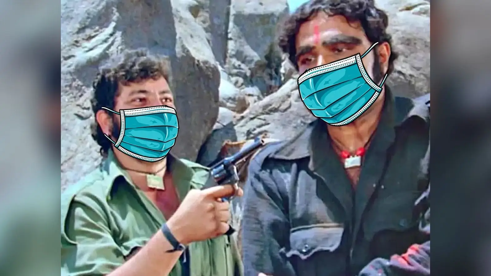 जब गब्बर ने कालिया से मास्क पहनने को कहा