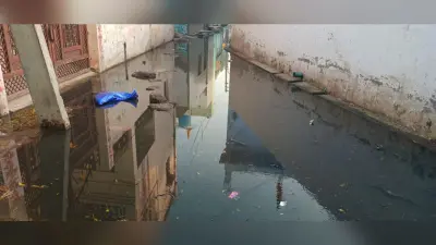 Agra News: नगर निगम की सीमा के अंतिम गांव में तालाब हुआ ओवरफ्लो, गंदे पानी की वजह से घरों में कैद हुए लोग