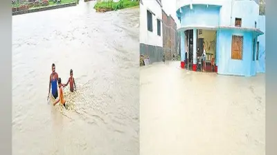Bihar Flood 2021: बाढ़ के पानी में डूबने लगे चंपारण के कई गांव, निचले इलाकों को किया जा रहा खाली, जलमग्न हुआ बगहा