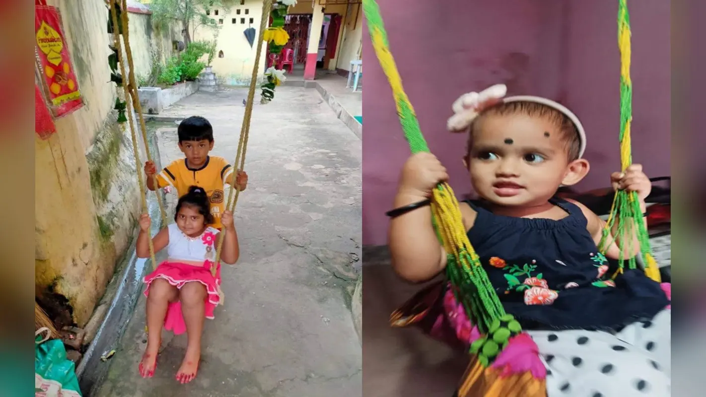 ओड़िया समुदाय का लोकपर्व रजो संक्रांति कोल्हान में शुरू, पहले दिन महिलाओं व बच्चों ने झूला झूलकर निभायी परंपरा