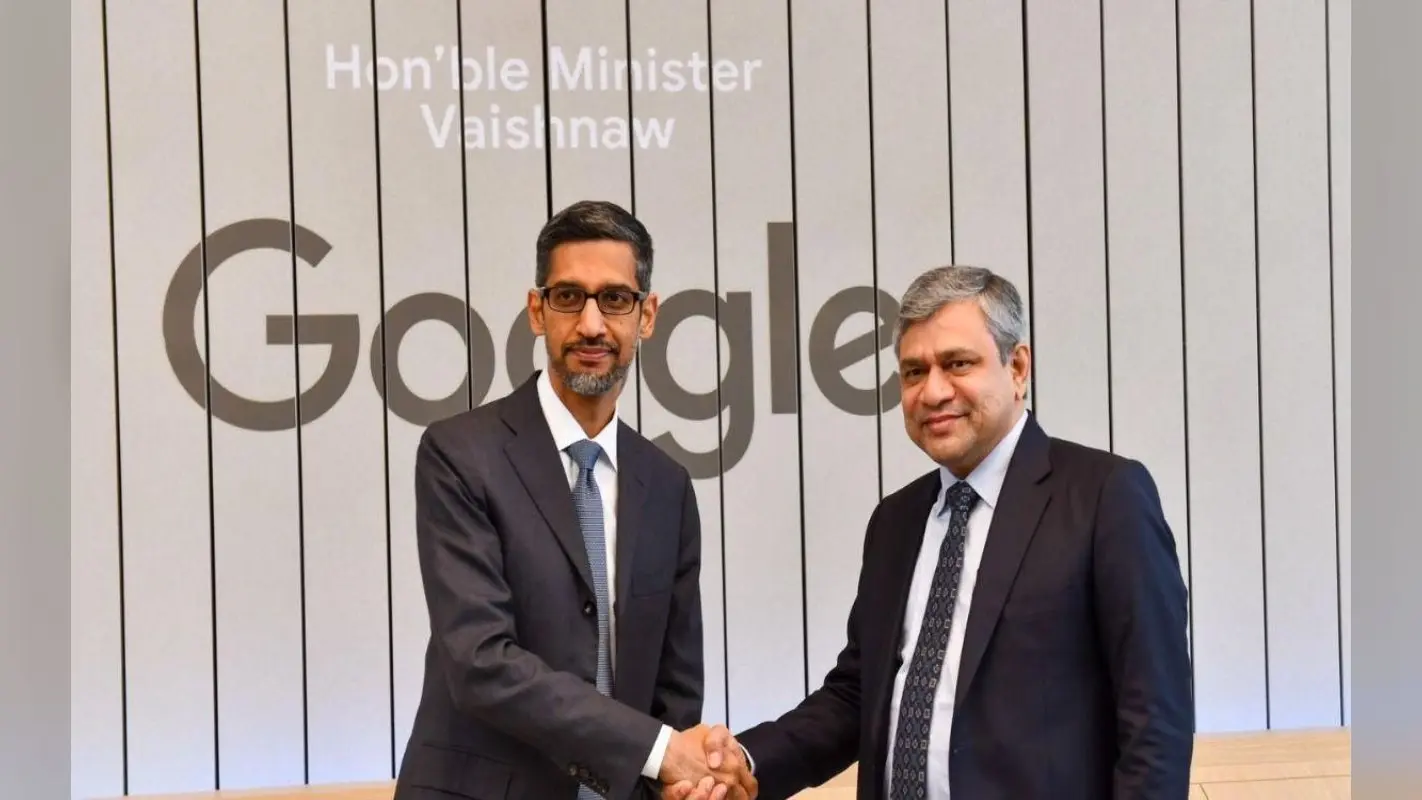 IT मंत्री अश्विनी वैष्णव ने Google CEO सुंदर पिचाई से की मुलाकात, Make In India पर हुई बात