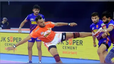Pro Kabaddi League: गुजरात जायंट्स और दबंग दिल्ली का मुकाबला टाई, राकेश-नवीन का शानदार प्रदर्शन