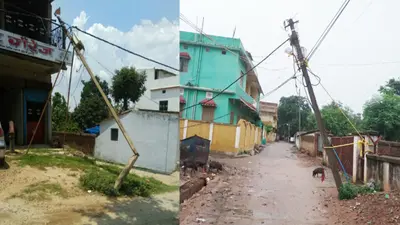 Bettiah: तूफान से गंडक में गिरे ठकराहां ग्रिड के तीन पोल टॉवर, 1.32 लाख वोल्ट की बिजली सप्लाई बाधित