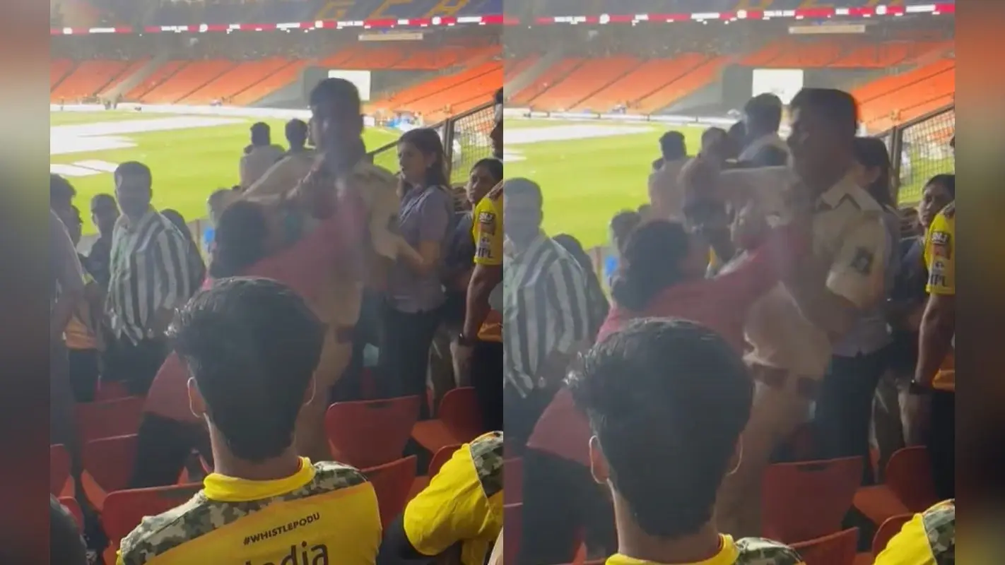 CSK vs GT: IPL फाइनल के बीच स्टेडियम में हुई लड़ाई, महिला ने पुलिस के साथ की मारपीट, देखें VIDEO