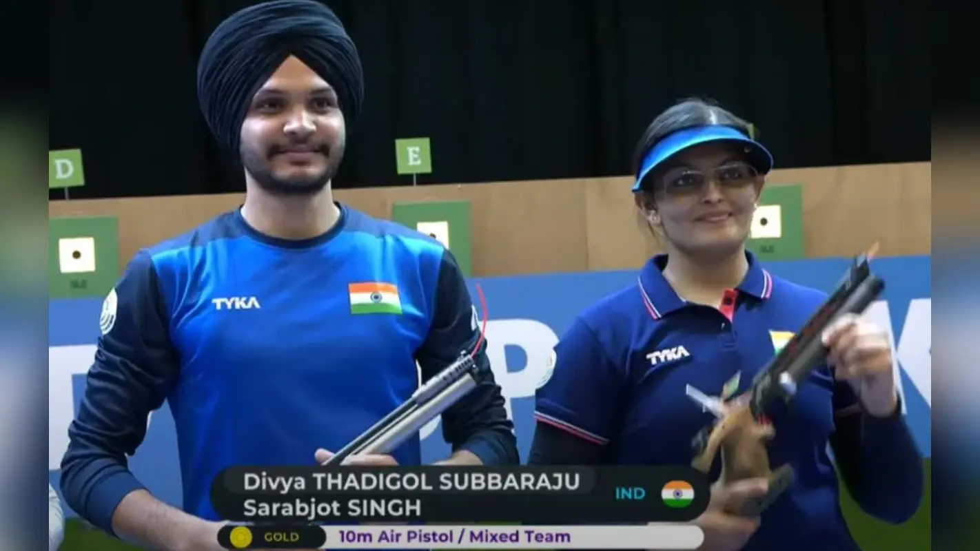 ISSF World Championship: रुद्रांक्ष पाटिल, किरण जाधव और अर्जुन बबूता ने भारत को दिलाया पांचवां गोल्ड