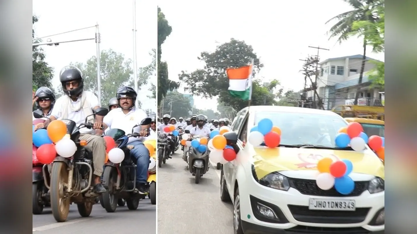 प्रभात खबर के 40वें स्थापना दिवस पर रांची में निकली बाइक रैली, गौरवशाली रहा चार दशकों का सफर