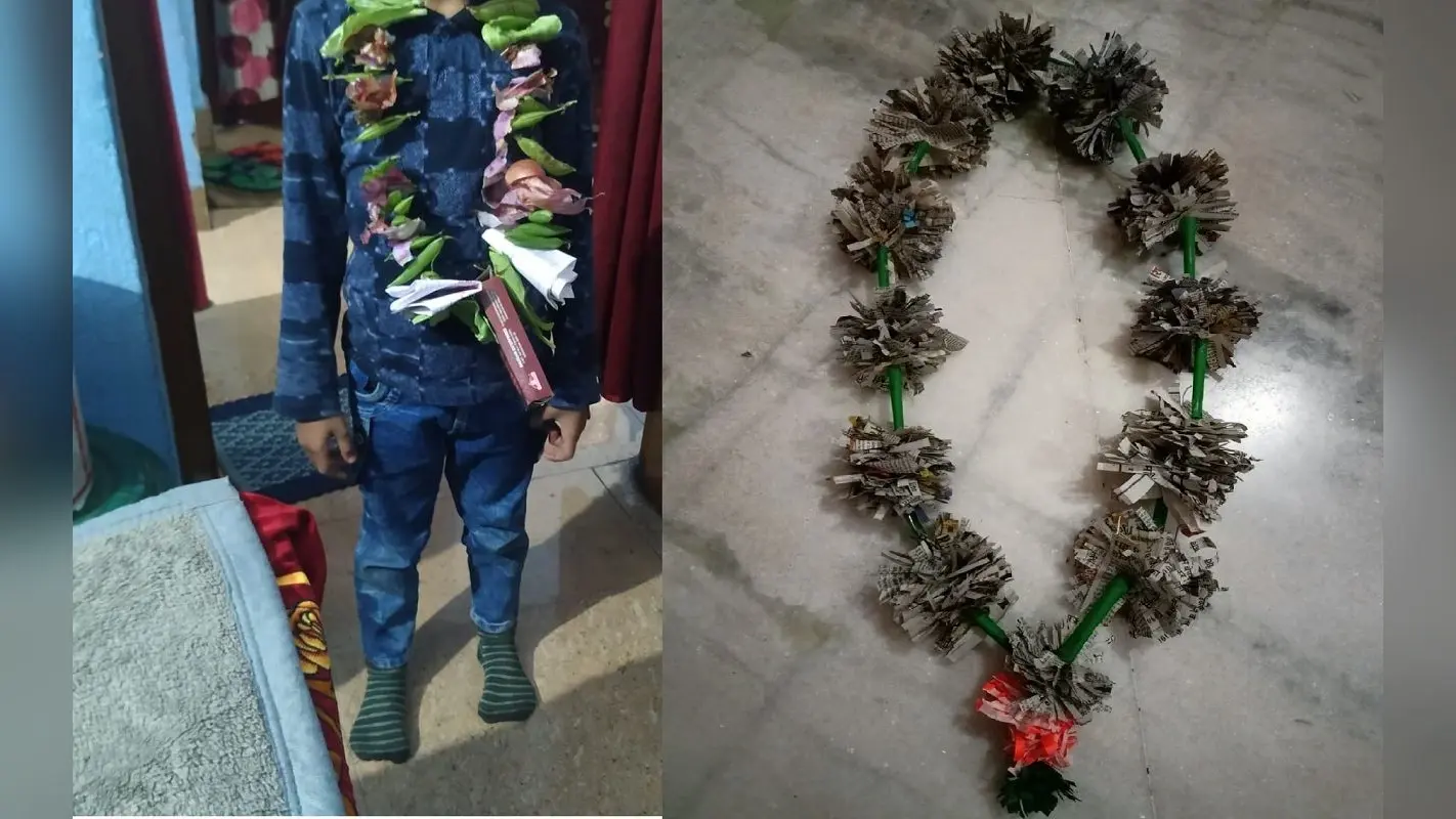 पटना की सड़कों पर जहां-तहां फेंका कूड़ा, तो आज से ढोल-मंजीरे के साथ मिलेगी कचरे की माला
