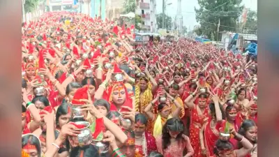 झारखंड:श्री शिव शक्ति मंदिर के वार्षिकोत्सव पर 641 महिलाओं ने उठाया कलश, 10 जुलाई को कलश स्थापना व रुद्राभिषेक