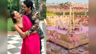 Sidharth Malhotra-Kiara Advani का मंडप खूबसूरत फूलों से सज-धजकर तैयार! सूर्यगढ़ पैलेस से पहली तसवीर आई सामने
