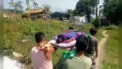 चार लोगों के कंधे से ऐसे उतरी गर्भवती महिला, जन्म लेते ही नवजात ने तोड़ा दम