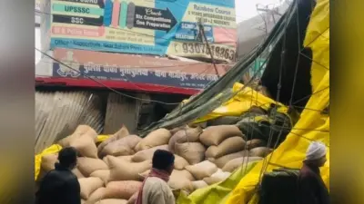 कोहरे का कहर, लखनऊ में पुलिस चौकी में घुसा तेज रफ्तार ट्रक