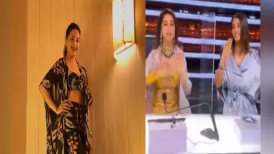 Madhuri Dixit ने Dance Deewane 3 के सेट पर मचाया धमाल, ‘धक-धक’ गर्ल ने एक दो तीन गाने को किया रिक्रिएट, Video Viral