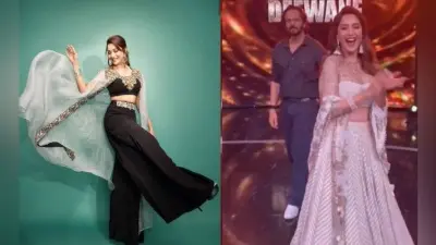 Madhuri Dixit ने Dance Deewane 3 के सेट पर दिखाया ‘Singham thumka’, रोहित शेट्टी हुए इंप्रेस