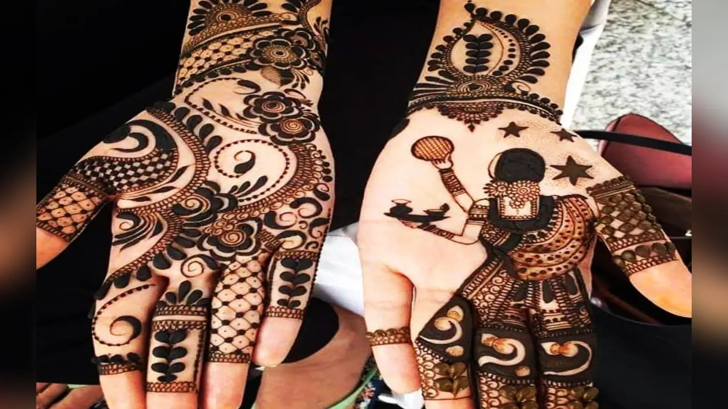 Karwa Chauth Mehndi Design: करवा चौथ पर बढ़ाएं हाथों की शोभा, लगाएं ये खूबसूरत मेहंदी डिजाइन