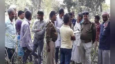 ससुराल गये युवक का बगीचे में मिला अधजला शव