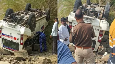 औरंगाबाद में बिहार के मंत्री श्रवण कुमार की स्कॉट गाड़ी पलटी, 5 पुलिसकर्मी जख्मी, 2 को किया गया रेफर