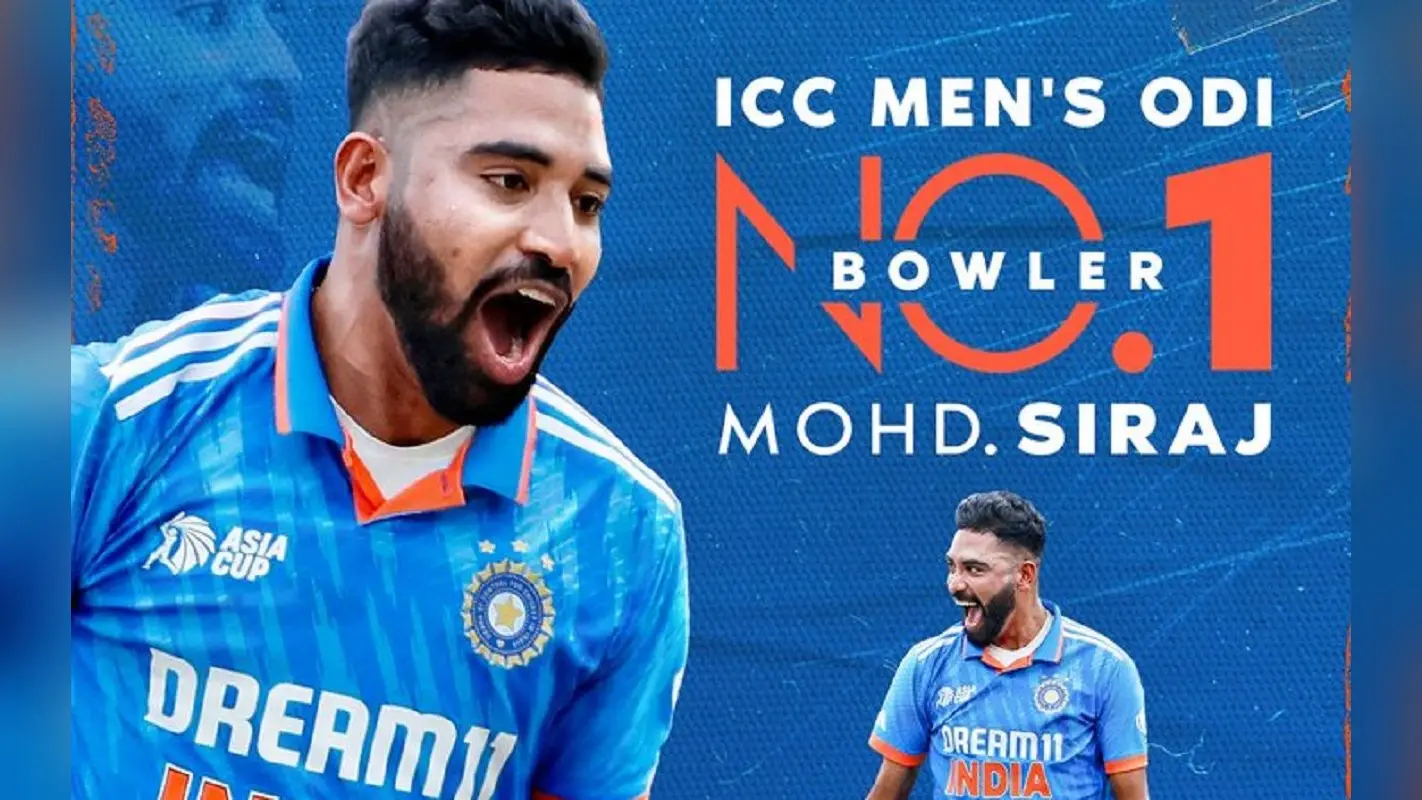 मोहम्मद सिराज ने तूफानी गति से ICC ODI Rankings में टाॅप पर बनाई जगह, जोश हेजलवुड को दी पटखनी