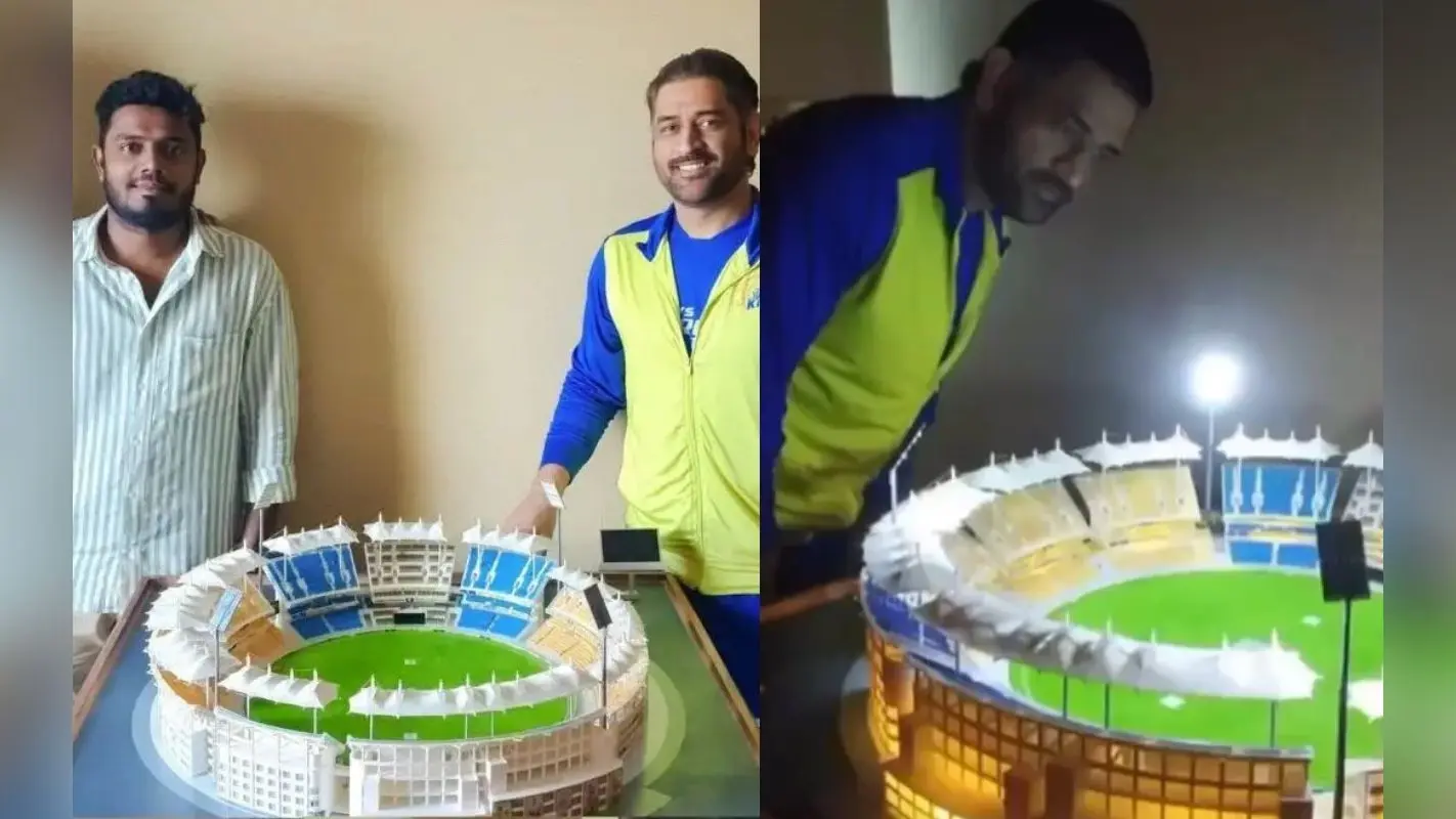 MS Dhoni को फैन से मिला खास तोहफा, जिसे देखकर माही भी रह गए दंग, देखें VIDEO