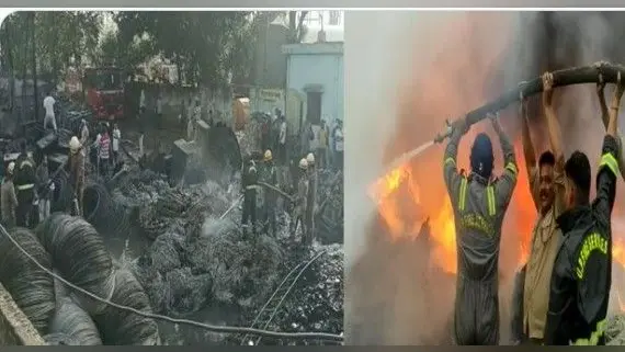 यूपी के मुजफ्फरनगर में विद्युत भंडार केंद्र में लगी भीषण आग, करोड़ों का सामान जलकर राख, 4 घंटे बाद पाया काबू