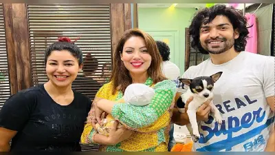 ‘तारक मेहता’ की बबीता जी ने गुरमीत चौधरी- देबिना बनर्जी की बेटी पर बरसाया प्यार, फैंस बोले- मौसी बन गई आप