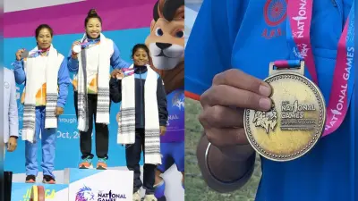 National Games 2022: मिराबाई, भवानी, इलावेनिल ने जीता गोल्ड, एथलेटिक्स में टूटे 9 रिकॉर्ड, देखें तस्वीरें