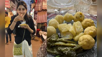 भोपाल की गलियों में घूमती दिखी अमिताभ बच्चन की नातिन नव्या, सड़क किनारे खाई चाट, वायरल तसवीरें