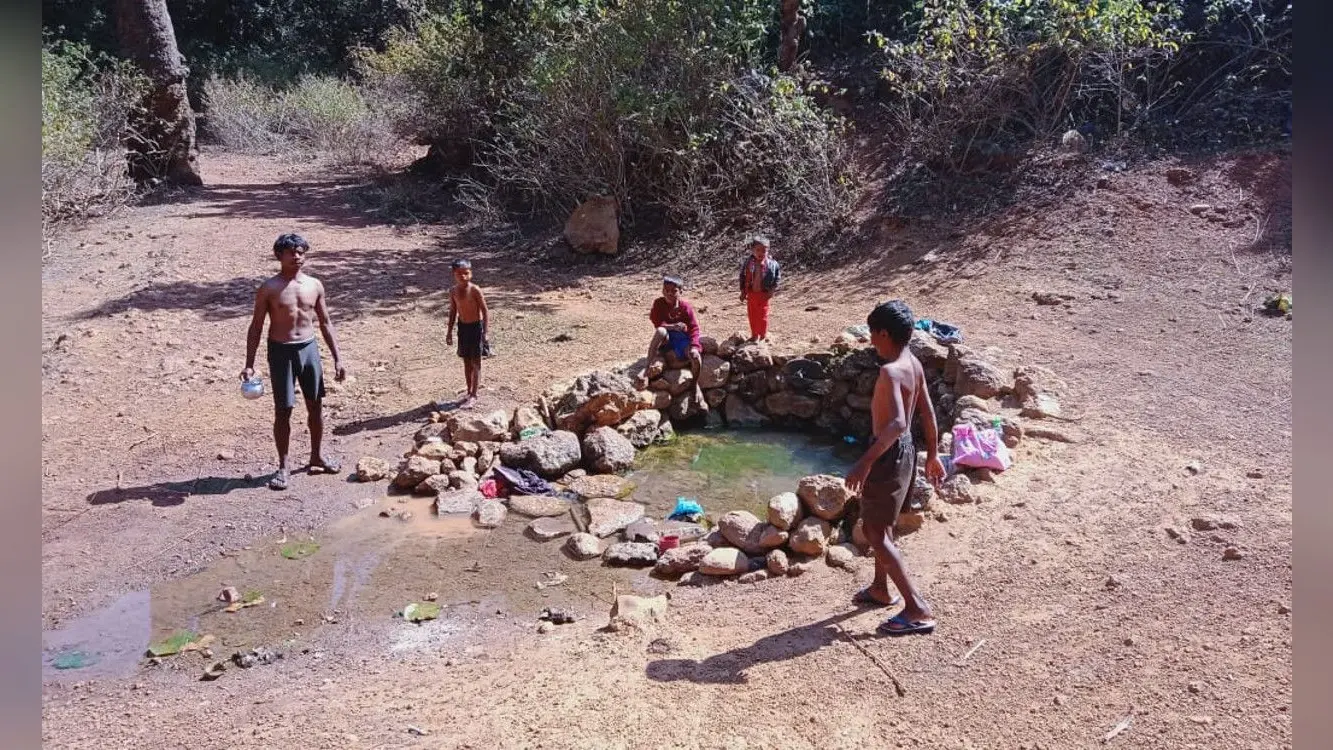 Jharkhand News : लातेहार का नवाटोली गांव जहां एक ही जगह इंसान और जानवर दोनों बुझाते हैं अपनी प्यास
