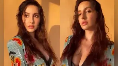 अचानक नोरा फतेही के बदल गए कपड़े, शिमर ड्रेस में दिखीं एक्ट्रेस काफी ग्लैमरस, VIDEO वायरल