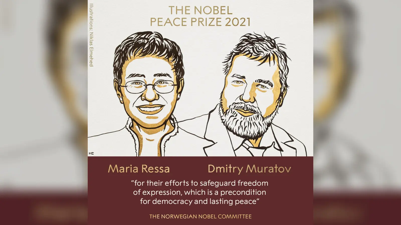 Nobel Peace Prize 2021 : सत्ता के खिलाफ आवाज बुलंद करने वाले दो जर्नलिस्ट को नोबेल शांति पुरस्कार