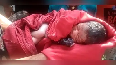नवजात को प्लास्टिक में डाल कर खेत में फेंका