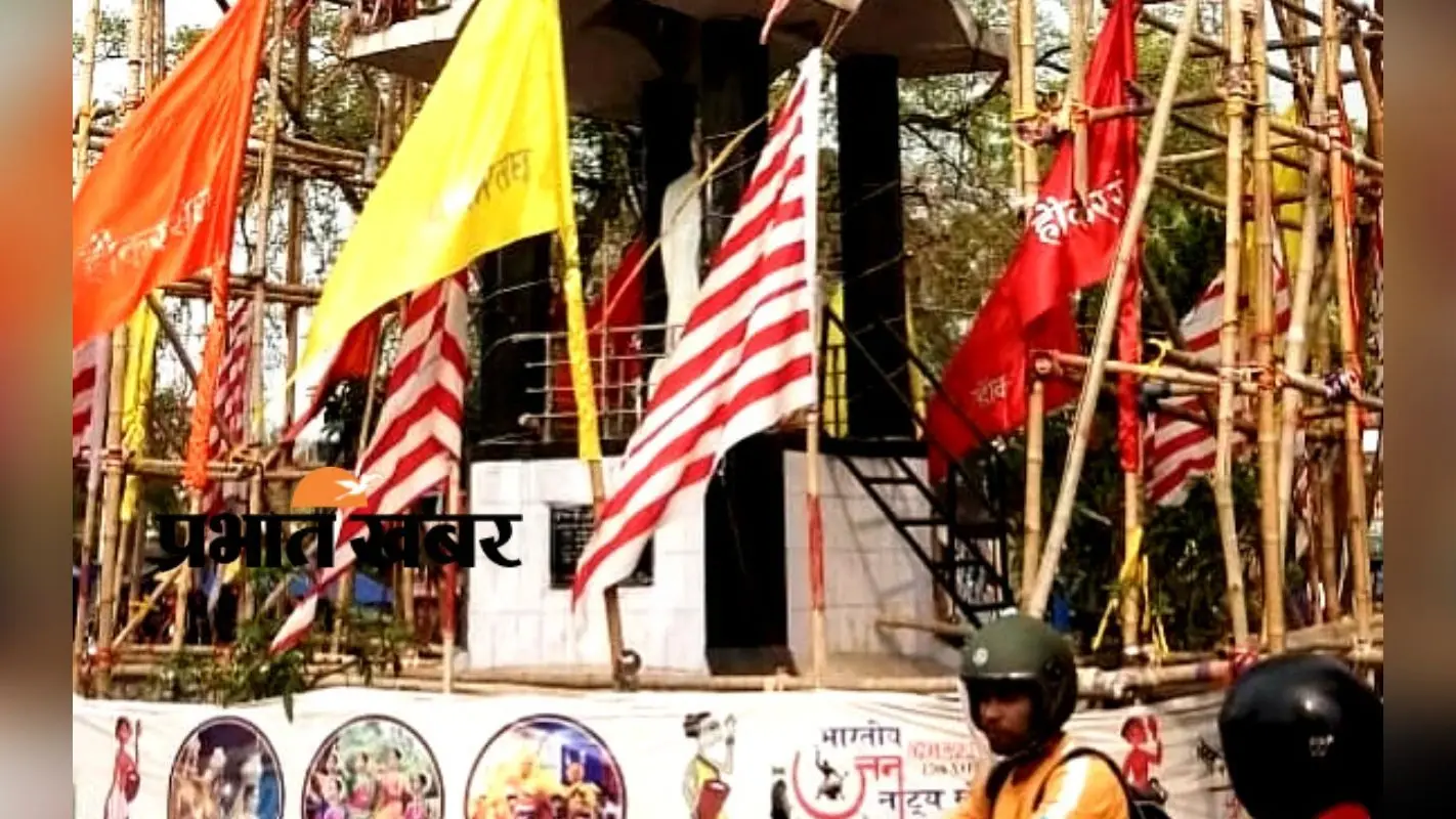 रामनवमी महोत्सव को ऐतिहासिक बनाने की तैयारी, छह मुहान चौक के पास बन रहा इंडिया गेट