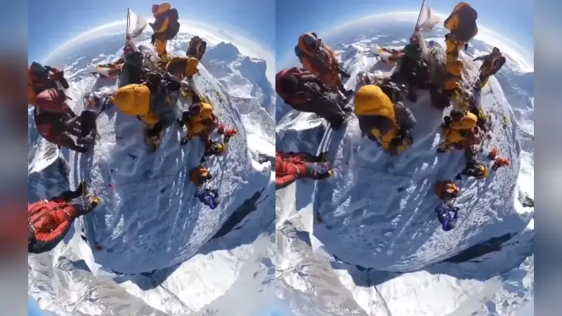 वायरल वीडियो में माउंट एवरेस्ट की चोटी से ऐसी नजर आयी पृथ्वी, देखें Video