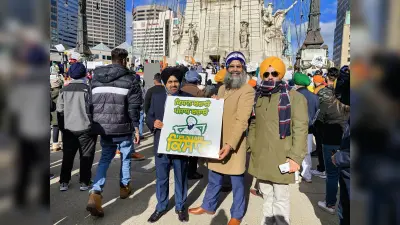 Farmers Protest: किसानों आंदोलन की आंधी पहुंची अमेरिका, सिख अमेरिकियों ने निकाली रैलियां