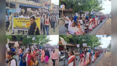 लोहरदगा : नाबालिग के साथ सामूहिक दुष्कर्म के विरोध में आदिवासी संगठनों की आक्रोश रैली, पीड़िता रिम्स रेफर